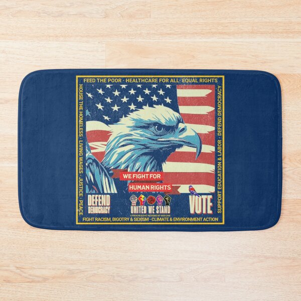 Item preview, PMD00984 Progressive Movement Designs vintage patriotic American flag Bald Eagle design shows you support democracy progressive goals for Progressives Democrats Independents designed and sold by ProgressiveLeft.