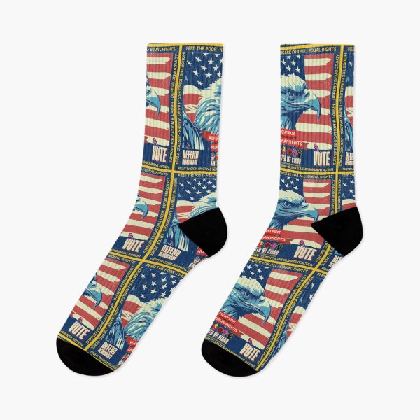 Item preview, PMD00984 Progressive Movement Designs vintage patriotic American flag Bald Eagle design shows you support democracy progressive goals for Progressives Democrats Independents designed and sold by ProgressiveLeft.