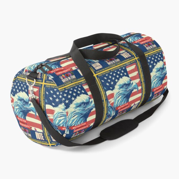 Item preview, PMD00984 Progressive Movement Designs vintage patriotic American flag Bald Eagle design shows you support democracy progressive goals for Progressives Democrats Independents designed and sold by ProgressiveLeft.