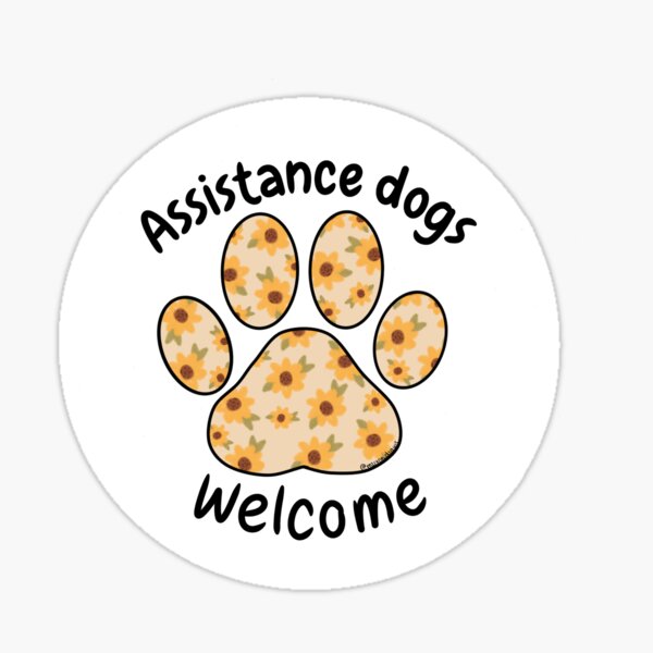 Item preview, Assistance Dogs Welcome PawPrint designed and sold by mrixondraws.
