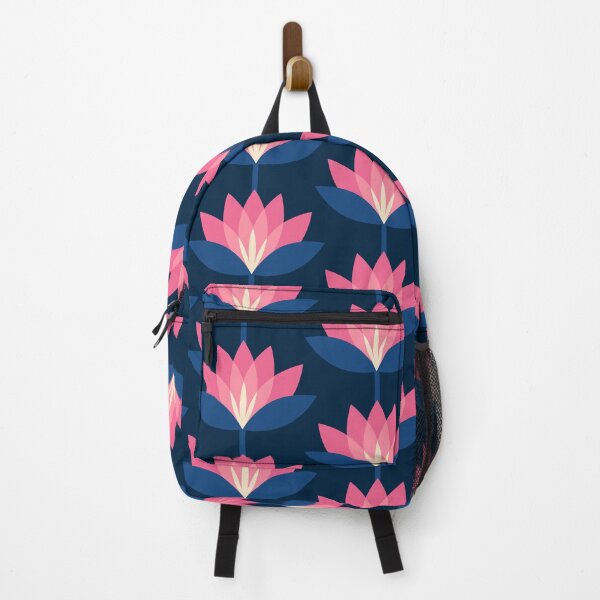 Item preview, Geometric Lotus Flower Pattern (pink/blue) designed and sold by Design Minds Boutique.