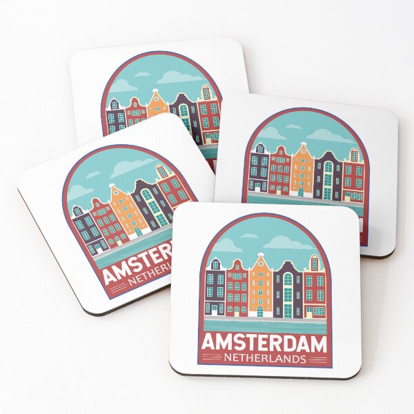 Item preview, Amsterdam Netherlands Travel Art Emblem designed and sold by KrisSidDesigns.