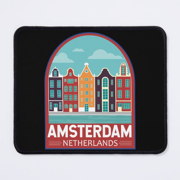 Item preview, Amsterdam Netherlands Travel Art Emblem designed and sold by KrisSidDesigns.