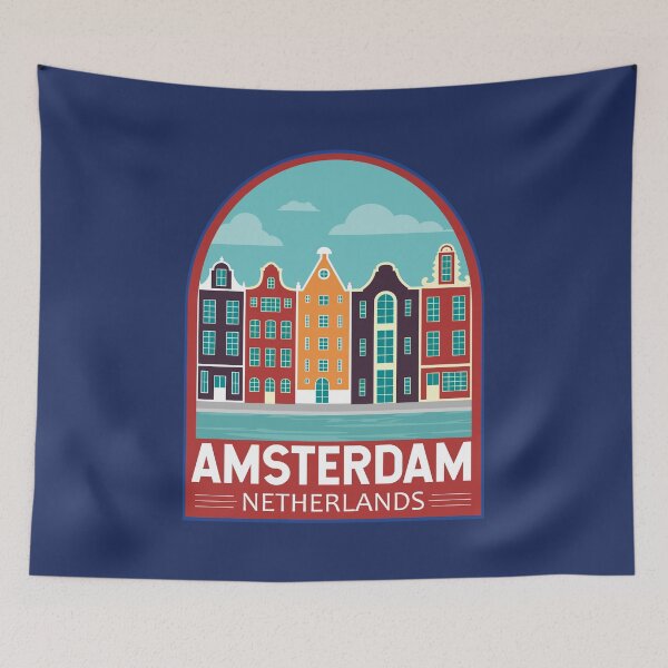 Item preview, Amsterdam Netherlands Travel Art Emblem designed and sold by KrisSidDesigns.