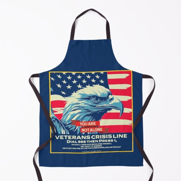 Item preview, PMD00985 Progressive Movement Designs vintage patriotic American flag Bald Eagle Veterans Crisis Line design shows you support American Veterans for veteran family or military or patriots designed and sold by ProgressiveLeft.