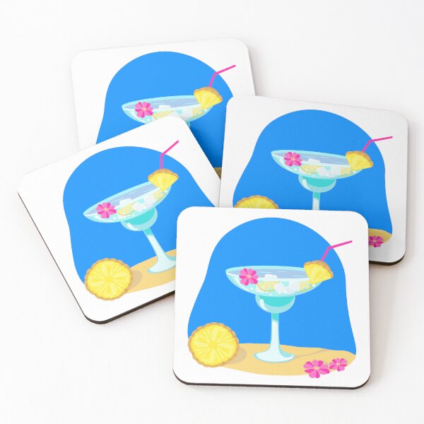 Item preview, tropical cocktail with pineapple. Fruits, sweets. Vector illustration for printing on clothes, t-shirts, shoppers, mugs, postcards, promotional products designed and sold by viktoriaart0303.