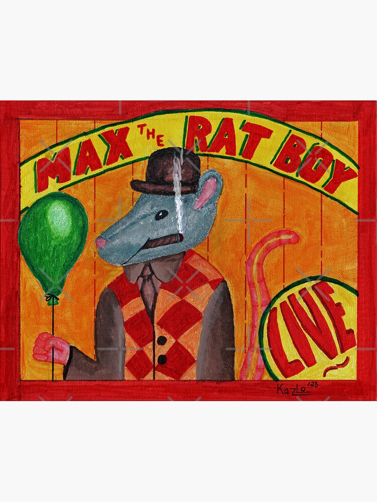 Thumbnail 3 of 3, Sticker, Max the Rat Boy Sideshow Poster designed and sold by ArchangelProdCo.