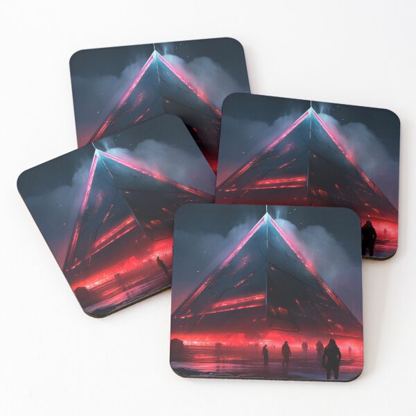 Item preview, Cyberpunk Neon Pyramid #3 | AI Generated Art designed and sold by Epic Craftroom.