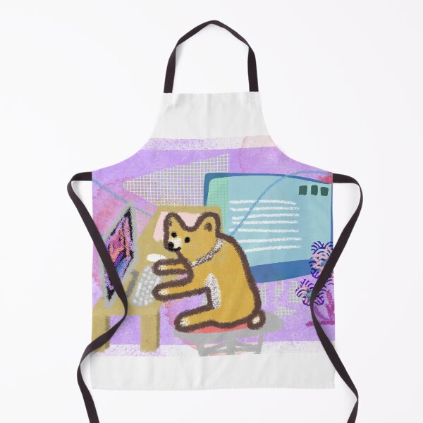 Item preview, Smiling corgi dog working on the computer designed and sold by fiercemissf.