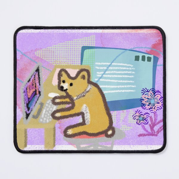 Item preview, Smiling corgi dog working on the computer designed and sold by fiercemissf.