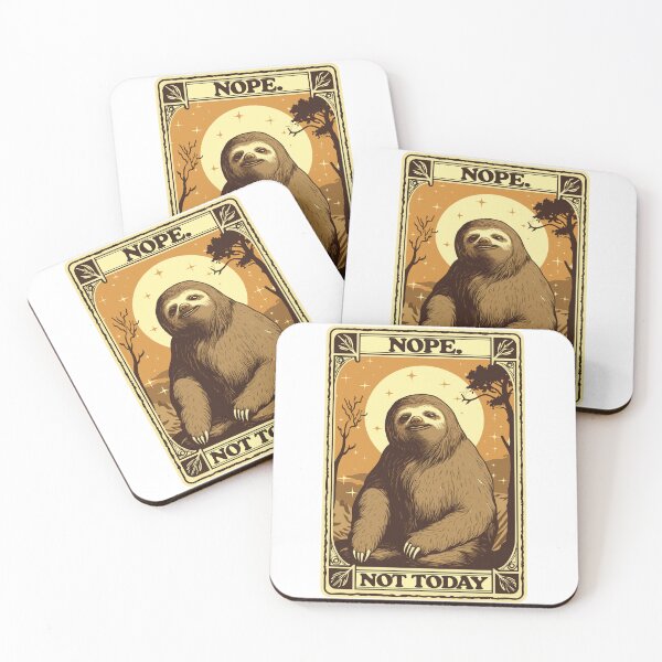 Item preview, Not Today Sloth - Cute Retro Style Design  designed and sold by AestheticNow.