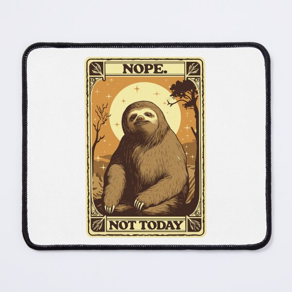 Item preview, Not Today Sloth - Cute Retro Style Design designed and sold by AestheticNow.