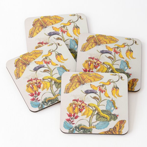 Item preview, Antique scientific illustration of metamorphosis. Yellow designed and sold by scientiafemina.