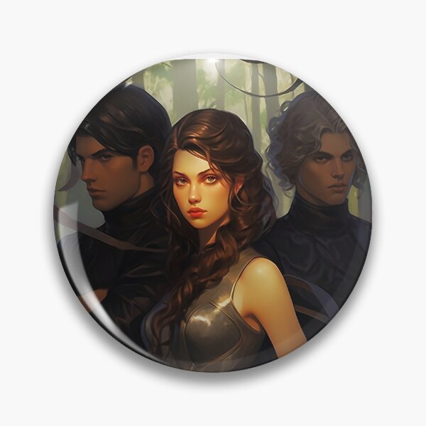 Item preview, Xaden, Violet, and Dain Fourth Wing de Rebecca Yarro book fan art designed and sold by faewildlingart.