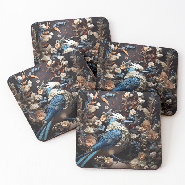 Item preview, 3d blue jay with flowers designed and sold by ZombiOctopi.