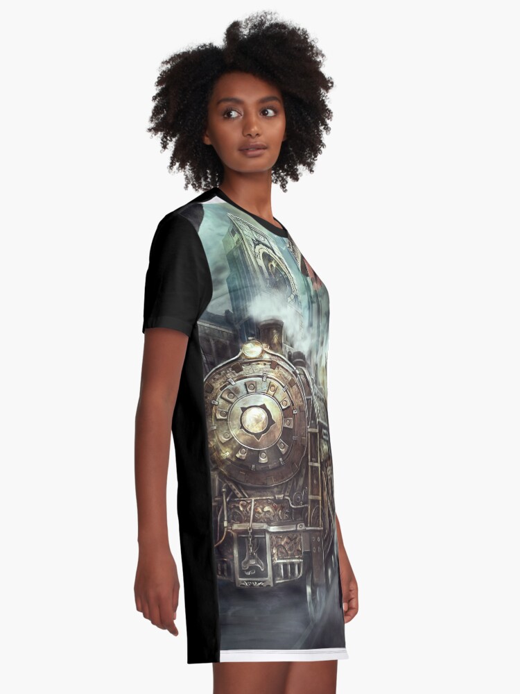 Alternate view of Steampunk World Graphic T-Shirt Dress