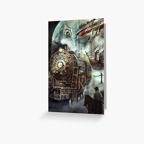 Steampunk World Greeting Card