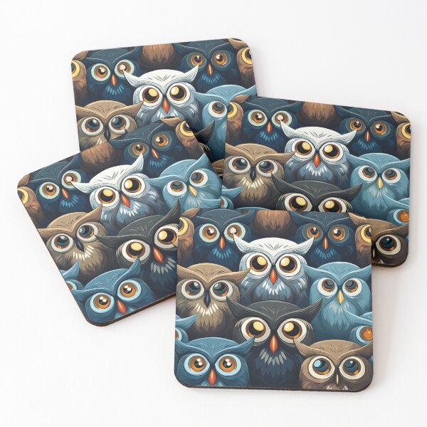 Item preview, Big eyes owl pattern  designed and sold by SmileshareShop.