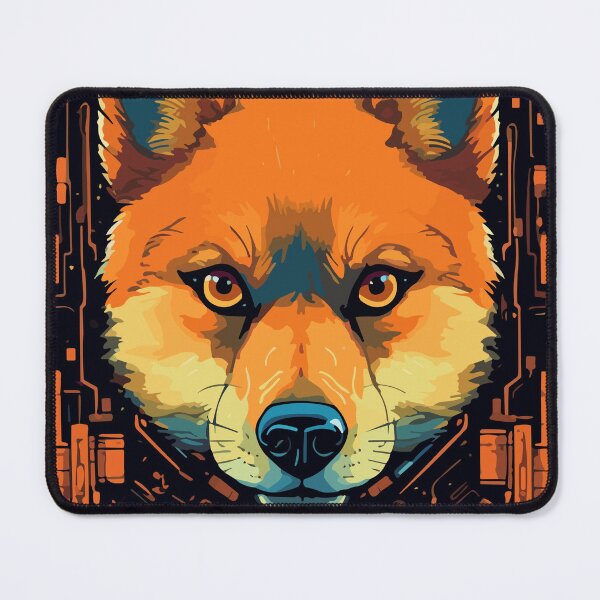 Item preview, Sci Fi Cyberpunk Shiba Inu Dog Breed Abstract Japan designed and sold by Art-Jiyuu.