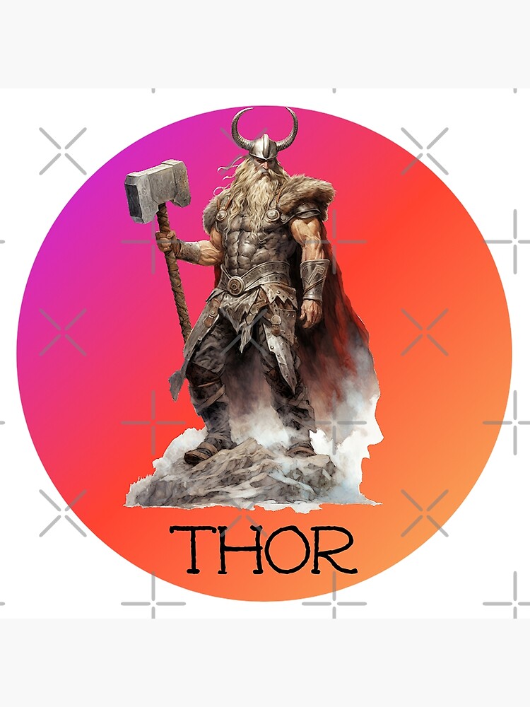 Thor Norse God of Thunder Poster for Sale by EddiesThreads