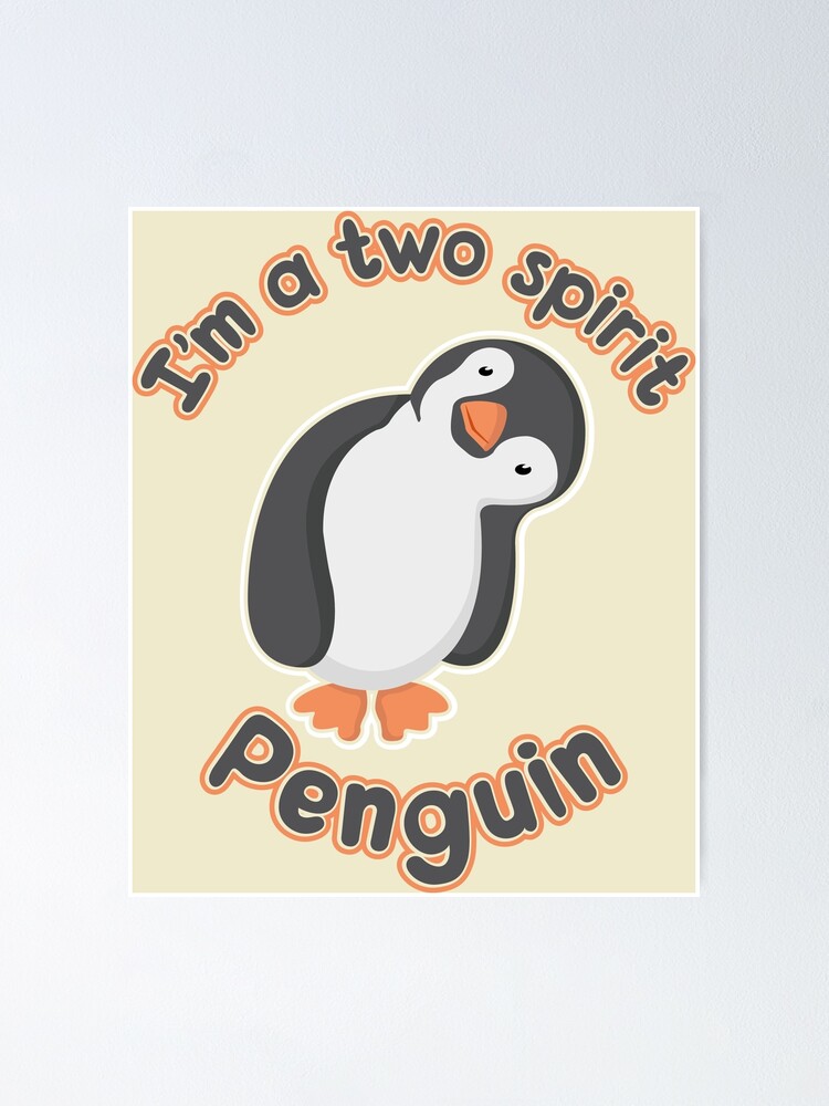 テネシー野郎2 原画penguin art2 Two Penguins Painting Original Bird Wall Art Animal Small