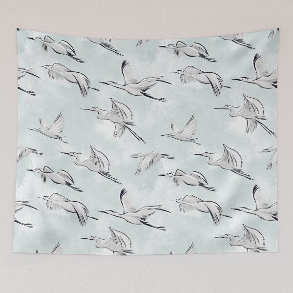 Item preview, Grey crane migration - mint designed and sold by Milatoo.