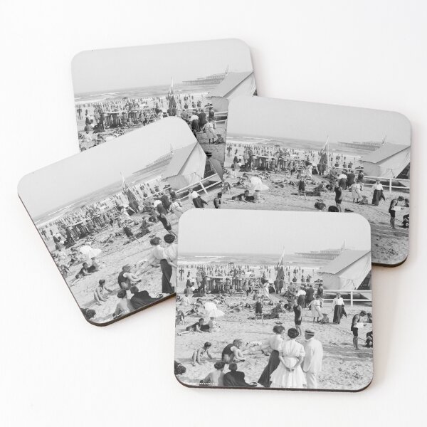 Item preview, Vintage Beach Photo Atlantic City, New Jersey, 1908 designed and sold by Vintage Wall Art.