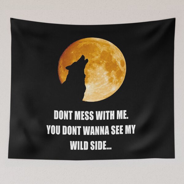Item preview, Wild side alpha wolf ironic funny meme designed and sold by JEMerchandise.