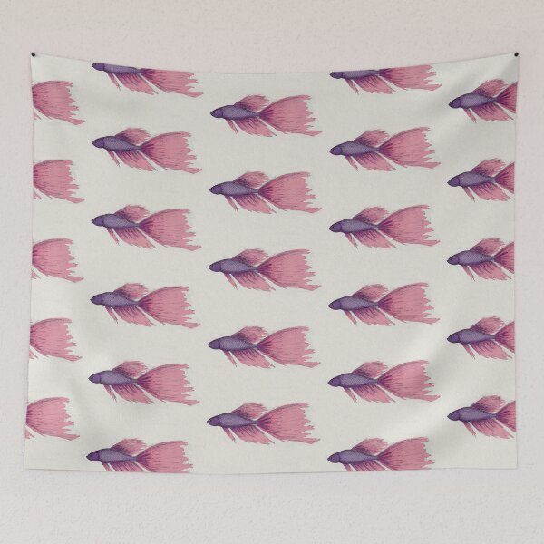 Item preview, Pink and Purple Beta Fish designed and sold by feeble-platypus.