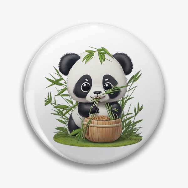 Item preview, Bamboo Feast Adorable Panda Snacking designed and sold by Permana96.