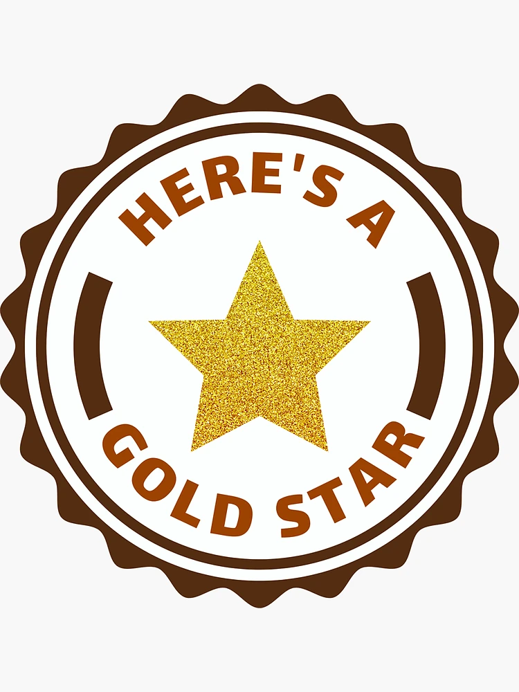 Gold Star Sticker Sticker for Sale by avashaemcd