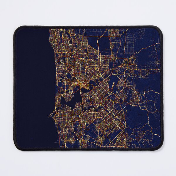Item preview, Perth, Australia Map - City At Night designed and sold by deMAP.