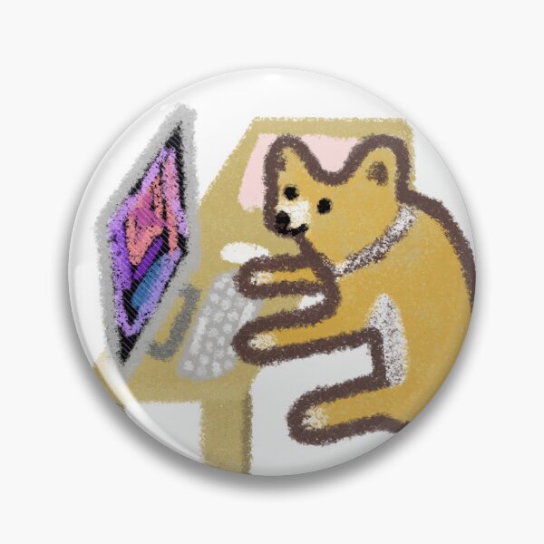 Item preview, Smiling corgi dog at the desk designed and sold by fiercemissf.
