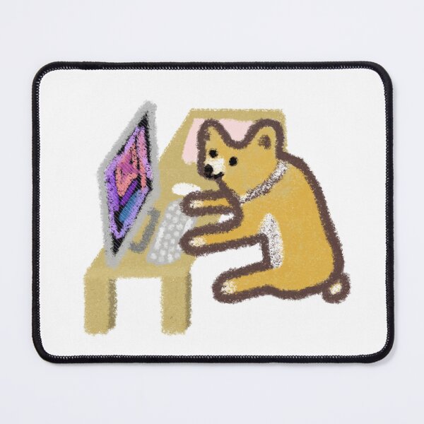 Item preview, Smiling corgi dog at the desk designed and sold by fiercemissf.
