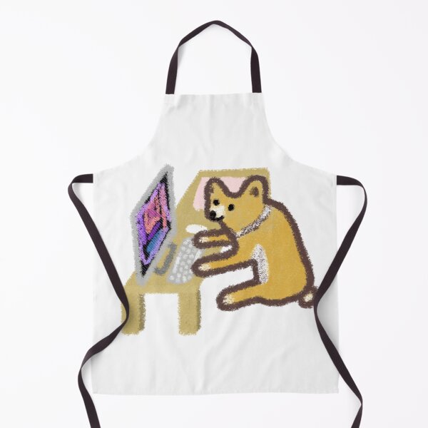 Item preview, Smiling corgi dog at the desk designed and sold by fiercemissf.