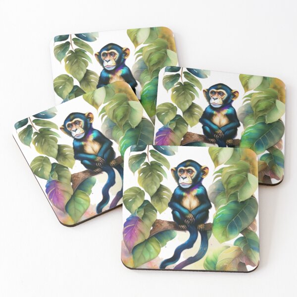 Item preview, a lonely monkey in the green nature designed and sold by omfardostyle.
