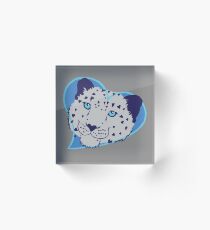 Snow Leopard Acrylic Block