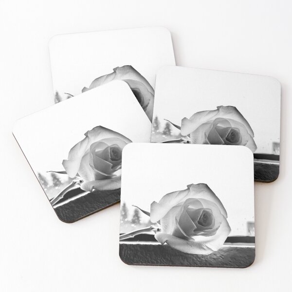 Item preview, Rose on the window (black and white) designed and sold by SilverAlbatross.
