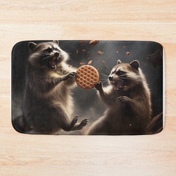 Item preview, Raccoons fight for cookie designed and sold by Creochrome.
