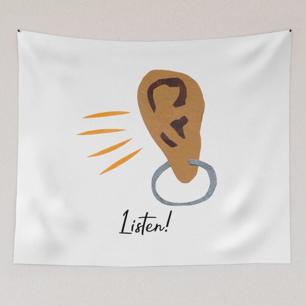 Item preview, Listen! designed and sold by blue-planet-art.