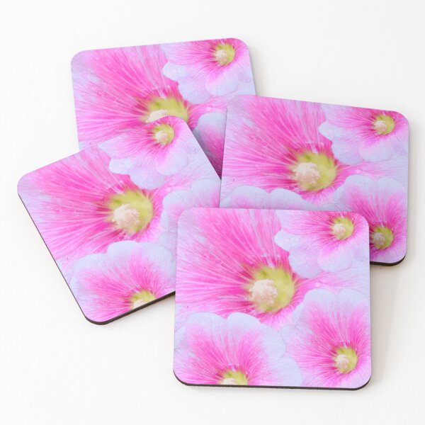Item preview, PINK GARDEN HOLLYHOCK FLOWER PATTERNS ARTS designed and sold by sharlesart.