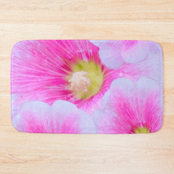 Item preview, PINK GARDEN HOLLYHOCK FLOWER PATTERNS ARTS designed and sold by sharlesart.