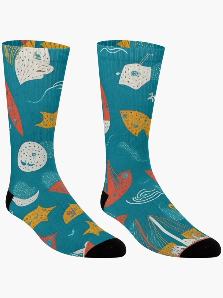 Thumbnail 3 of 5, Socks, Sea Shell Pattern designed and sold by nerminokeen.