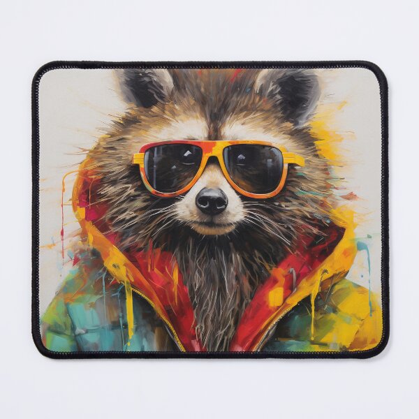 Item preview, Cool colorful raccoon designed and sold by Creochrome.