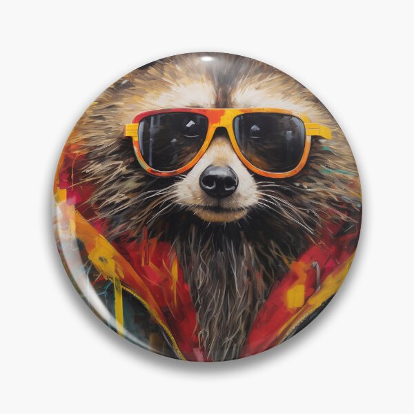 Item preview, Cool colorful raccoon designed and sold by Creochrome.
