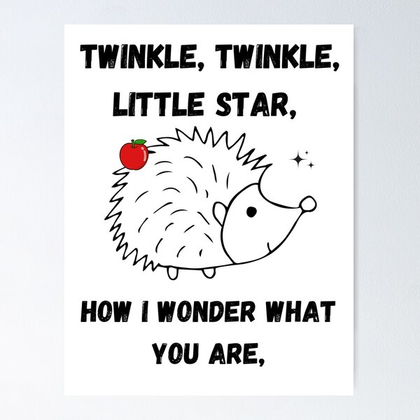 Twinkle Twinkle Little Star Nursery Rhyme Poster - Twinkl