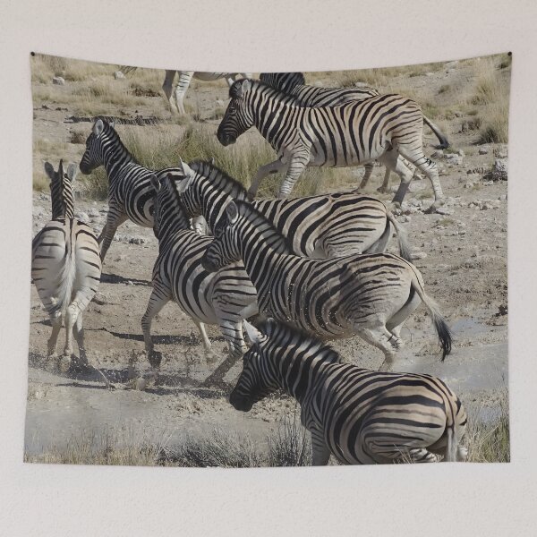 Item preview, heard of zebras - Etosha, Namibia wildlife photography designed and sold by Vik-Ink.