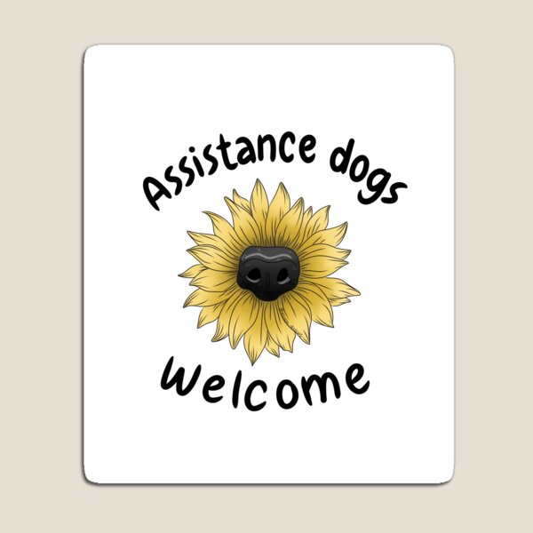 Item preview, Assistance Dogs Welcome Sunflower  designed and sold by mrixondraws.