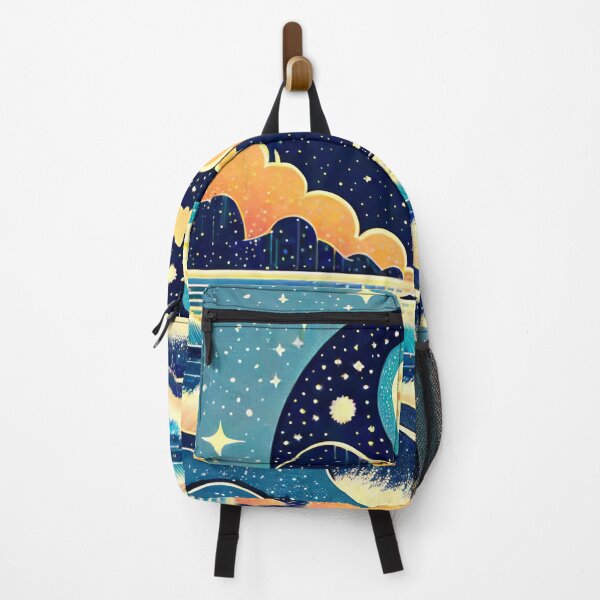 Item preview, Ship passing on a starry night designed and sold by ArtFactoryAI.