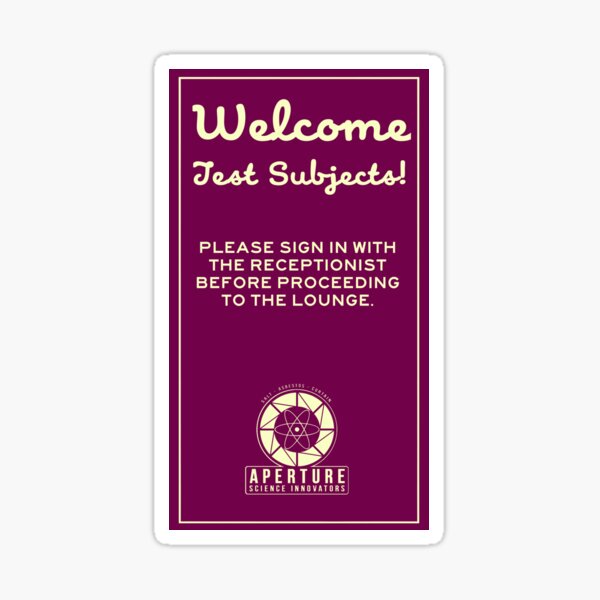 Item preview, Bienvenue aux cobayes ! - Conception d'autocollants de portail designed and sold by LithiumArt94.